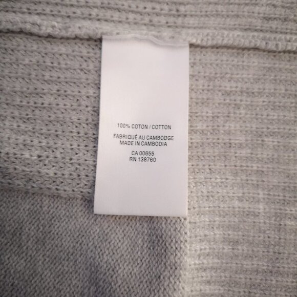 Reitmans Ladies 3/4 Length Sleeves Size XS Light Grey Lightweight Open Cardigan - Picture 4 of 10